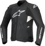 Alpinestars Jacheta moto din piele Alpinestars Dusk Airflow alb-negru (AIM100-1141)