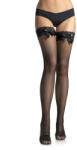 Leg Avenue Öntartó combfix felül csipkével, fekete