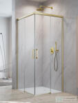 Radaway Idea 8 Brushed Gold KDD 90x90 szögletes tolóajtós zuhanykabin, szálcsiszolt arany 10370090-99-01L, 10370090-99-01R (10370090-99-01L_10370090-99-01R)