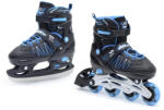 SMJ Sport 2 in 1 görkorcsolya, jégkorcsolya, állítható 34-37, fekete-kék, SMJ JACK (SMJUT103C)