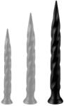 DarkSil Prémium Long Tail - 50 cm hosszú, fekete dildó - pajkospajtas