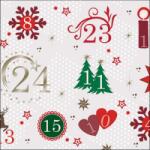 Ambiente Advent Calendar papírszalvéta 33x33cm, 20db-os