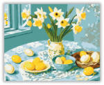  Húsvéti Csendélet Nárciszokkal - számfestő készlet
