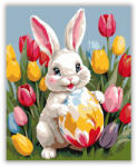  Nyuszi Tulipánok Között - számfestő készlet