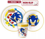 Sega Sonic a sündisznó csúszásmentes étkészlet, micro műanyag szett Nr1