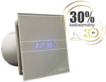 CATA E-100MSTH ventilátor metakrilát előlappal, utószellőztető és páraérzékelő funkcióval, szürke (00900903) - muszakinet