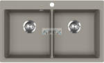 Evido Quadro 9 gránit mosogató, 860 x 510 mm, platina (442064) - webmuszaki