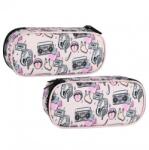 Starpak Music ovális tolltartó - pink (552325) (552325)