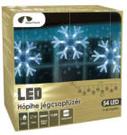  Hópihe Jégcsapfüzér - Hideg Fehér, Átlátszó Kábel, 54 LED, 2, 7 méter