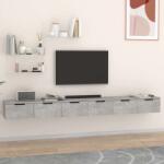 vidaXL 2 db betonszürke szerelt fa faliszekrény 102 x 30 x 20 cm (3115903) (VD3115903)