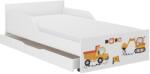 Wooden Toys Pufi Gyerekágy - 180x90 cm, Matraccal és Ágyneműtartóval, Építési Terület
