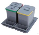 EKOTECH PRACTIKO 600 Beépíthető Hulladékgyűjtő - 1x15 liter + 2x7 liter + 2 tartó