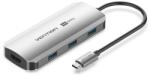 Vention 5-in-1 USB-C to HDMI / USB 3.0 ×3 / PD Docking Station 0, 15m Gray Aluminum Alloy Type (TQDHB)