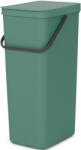 Brabantia Sort & Go Konyhai Szemetes - 40 L, L Méret, Platina Zöld