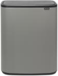 Brabantia Bo Touch Bin Nyomófedeles Hulladékgyűjtő - XXL, Padlón Álló, 60 L, M Méret, Acél, Betonszürke Ásványi Textúra