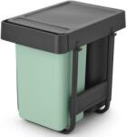 Brabantia Sort & Go Beépített Szemetes - 2 x 15L, D Méret, Műanyag, Sötét Szürke