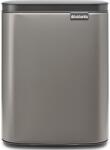 Brabantia Bo Waste Bin Hulladékgyűjtő - Fali/Álló, 7 L, B Méret, Acél, Platinaszürke
