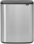 Brabantia Bo Touch Bin Nyomófedeles Hulladékgyűjtő - XXL, Padlón Álló, 2x30 L, O Méret, Rozsdamentes Acél, Ujjlenyomatmentes, Selyem