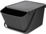 Brabantia Sort & Go Stackable Waste Bin Halmozható Hulladékgyűjtő - 20L, Sötét Szürke