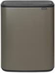 Brabantia Bo Touch Bin Nyomófedeles Hulladékgyűjtő - XXL, Padlón Álló, 2x30 L, O Méret, Acél, Platinaszürke
