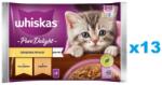 Whiskas Junior tasak 52x85g Baromfi zselés fánkok nedves cicatáp zselében: csirke, pulyka