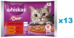 Whiskas Adult tasak 52x85g Classic Sets nedves macskaeledel zselés darabokban marhahússal és baromfival, bárányhússal és kacsával