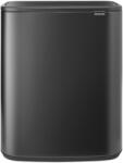 Brabantia Bo Touch Bin Nyomófedeles Hulladékgyűjtő - XXL, Padlón Álló, 60 L, M Méret, Acél, Magabiztos Szürke