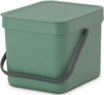 Brabantia Sort & Go Konyhai Szemetes - 6 L, S Méret, Platina Zöld