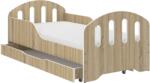 Wooden Toys Smile Gyerekágy - 160x80 cm, Matraccal és Ágyneműtartóval, Sonoma