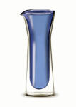 Easy Life Borosilicate Hőálló Duplafalú Üvegkancsó, 800ml, Kék
