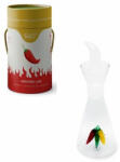 Easy Life Borosilicate Hőálló Üveg Olajkiöntő Belső Dekorral, 300ml, Paprikás