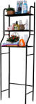 Leziter Fürdőszobai polc wc fölé, többszintes, fekete (LWCA-01B) - homelux