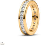 Pandora 14K aranyozott örökkévalóság csatorna foglalatú gyűrű 58-as méret - 163797C01-58