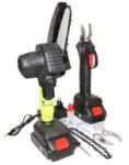 Kraftech Kt/Bcd2-360I Akkumulátoros Láncfűrész + Metszőolló38 V+ 2 Akkumulátor+2 Lánc+2 Ollókés
