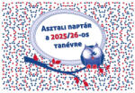  Asztali diák naptár 165mmx240mm, fehér lapokkal 2025/2026 tanévre Realsystem