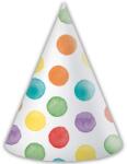 Procos Színes pöttyös party kalap - 6db-os szett (93040)