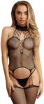 Le Désir - set din plasă cu guler la gât (negru) - S-XL (8714273495822)