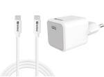  SANDBERG Hálózati töltő, USB-C 20W Charger+USB C - C1m