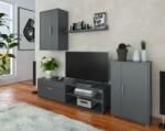 TEMPO KONDELA Perete living, grafit, KEVIN