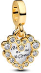 Pandora Szikrázó szív dupla függő charm - 763765C01 (763765C01)