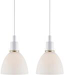 Nordlux Két darab Ray opál fehér üveg függőlámpa készlet 12 cm, fehér felfüggesztéssel (NL-63233001)