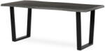 Artium Étkezőasztal, 180x90x75 cm, MDF lap, szürke tölgy dekor, U alakú fém lábak (HT-F4218_GREY)