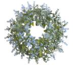  Coronita verdeata artificiala+flori pentru aranjamente florale (8490)
