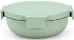 Brabantia Make & Take Salad Bowl salátástál, 1300 ml, szivárgás- és légmentes záródás, bepattintós (clip-on) zárómechanizmus, kerek forma, műanyag, jáde zöld - 206382 (206382)