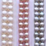  Perle de Cultura Rondele Margele Pentru Cercei 8, 9-9, 5 x 8, 9-9, 5 x 5 mm - AAA - Jumatate Forat - 5 Pereche