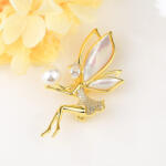  Pillangótündér bross arany bevonattal, CZ kristályokkal (0315. ) (XR03503F)