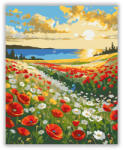  Pipacsmező és Vadvirágok a Tengerparton - számfestő készlet