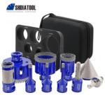 SHDIATOOL Боркорони диамантени shdiatool, m14, 6-68 мм, с адаптер и конус - 10 части в чантичка (uni-09879)
