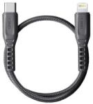 Uniq Flex USB-C / Lightning MFi töltő- és adatkábel, 30cm, szürke