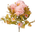  Dandelion selyemvirág csokor, 7 ágú, 34cm magas - Rózsaszín (LD004-02)